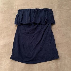 Lilly strapless top - navy